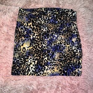 Animal cheetah print mini skirt! Stretchy! Worn once.